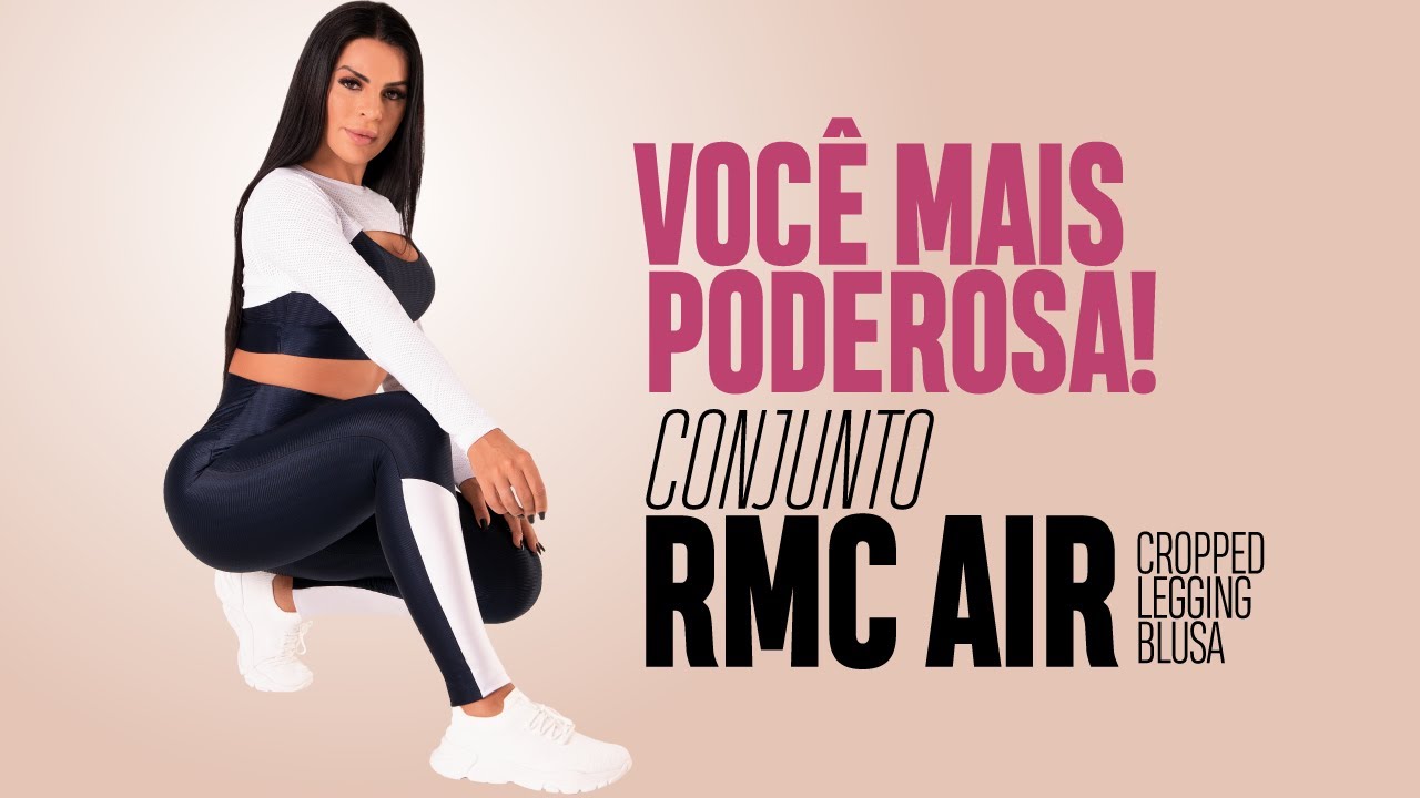 CONJUNTO FITNESS RMC AIR  TOP, LEGGING & BLUSA TAPA BUMBUM