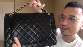 Chanel maxi double flap lambskin purchase from the luxury closet. screenshot 3