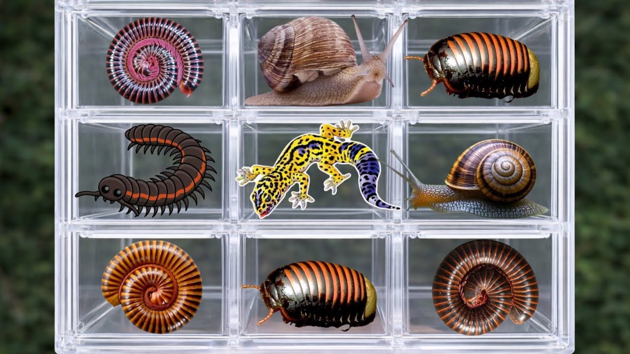 Ловлю мелких существ. Нашла многоножек и улиток вдоль берега реки. #многоножка #улитки