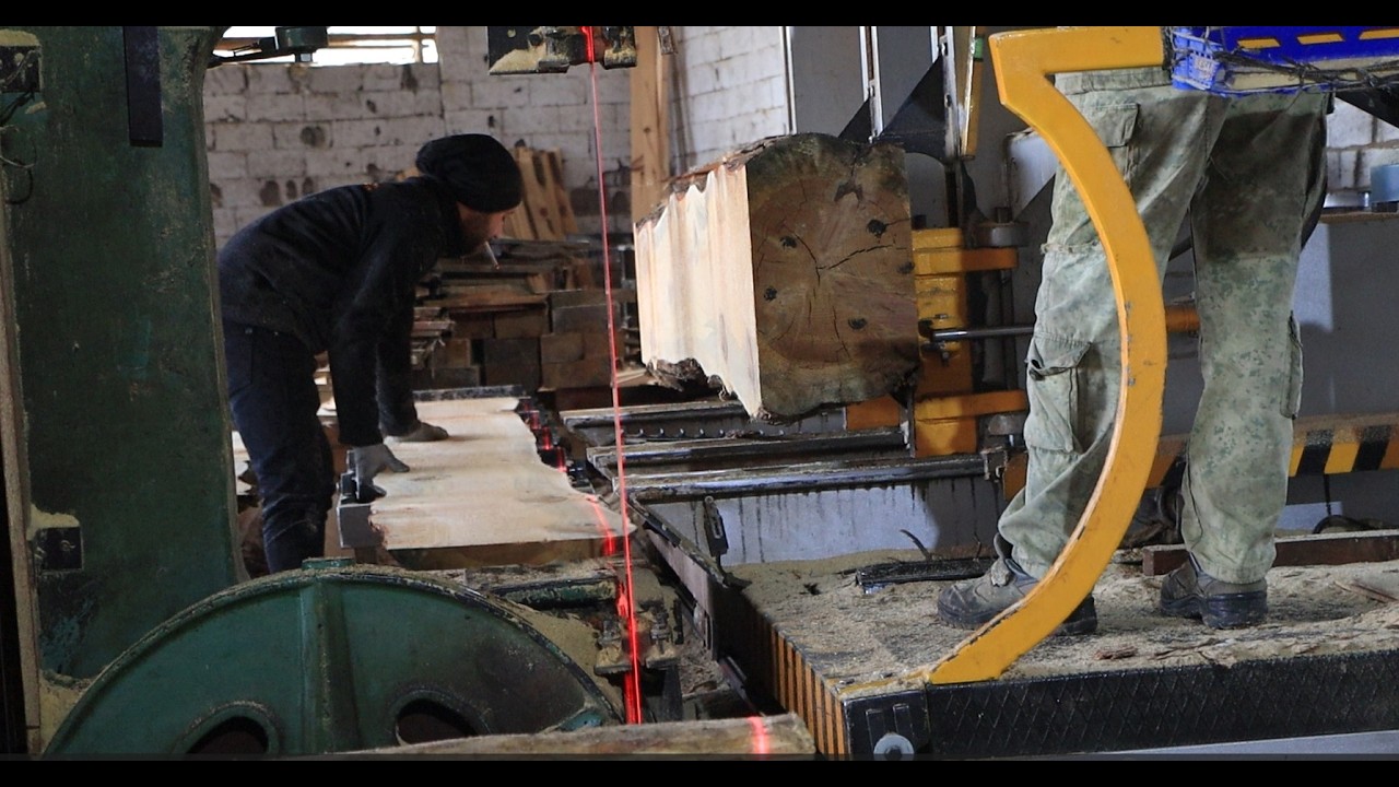 KÖYDE KERESTE FABRİKASI TURU + DEV TOMRUK BİÇME(MAKİNE FULL GÜÇ)