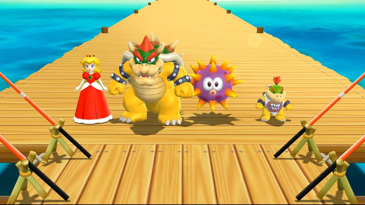 【マリオパーティ9】ミニゲームピーチvsクッパvsクッパJrvsユニラ(COM最強 たつじん)