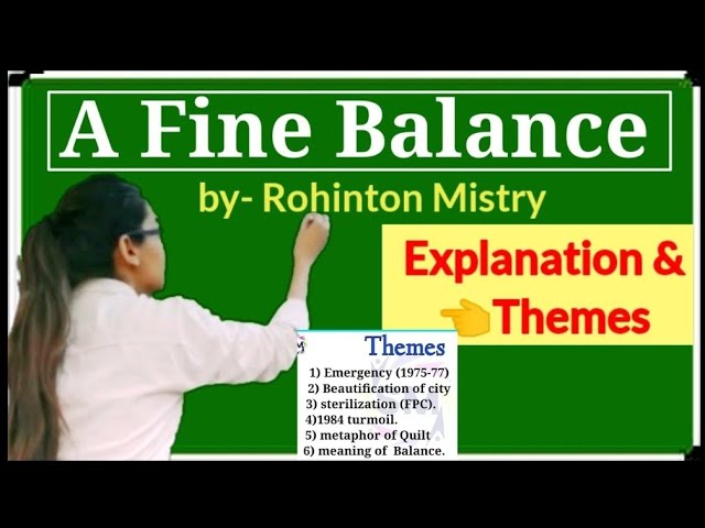 a fine balance themes