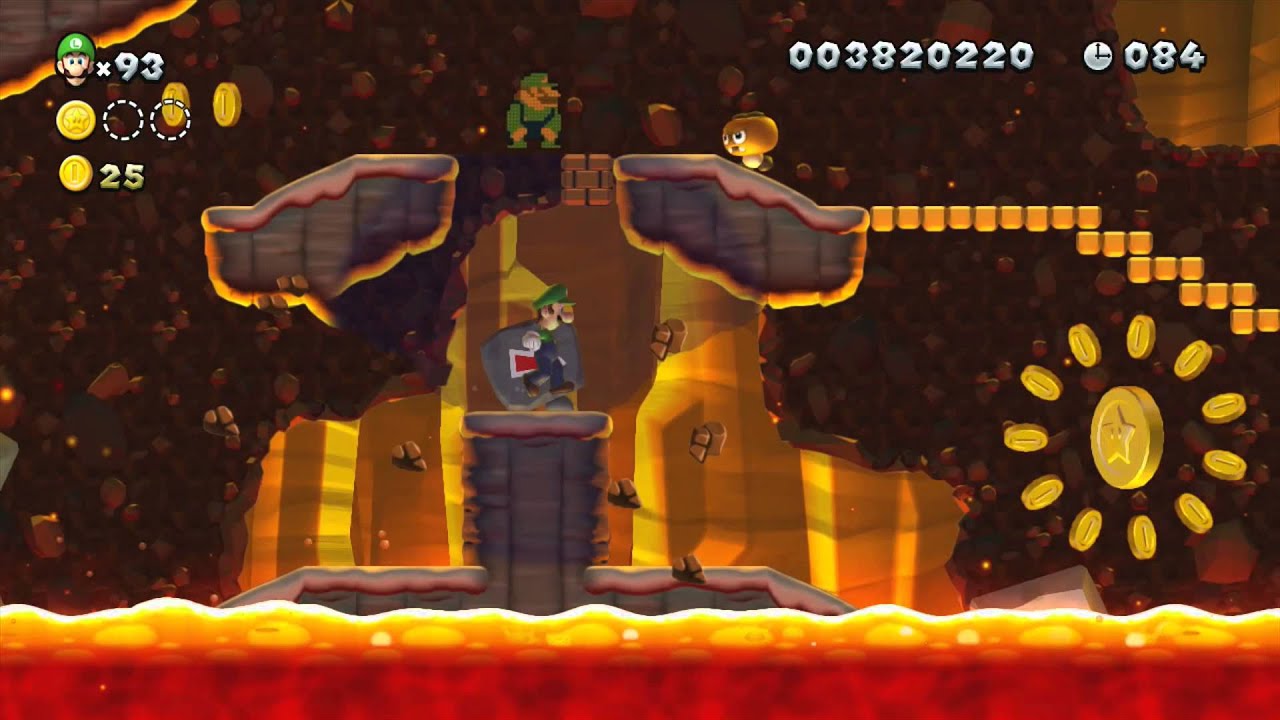 New Super Luigi U Peach's Castle3 (Star Coin Guide) YouTube