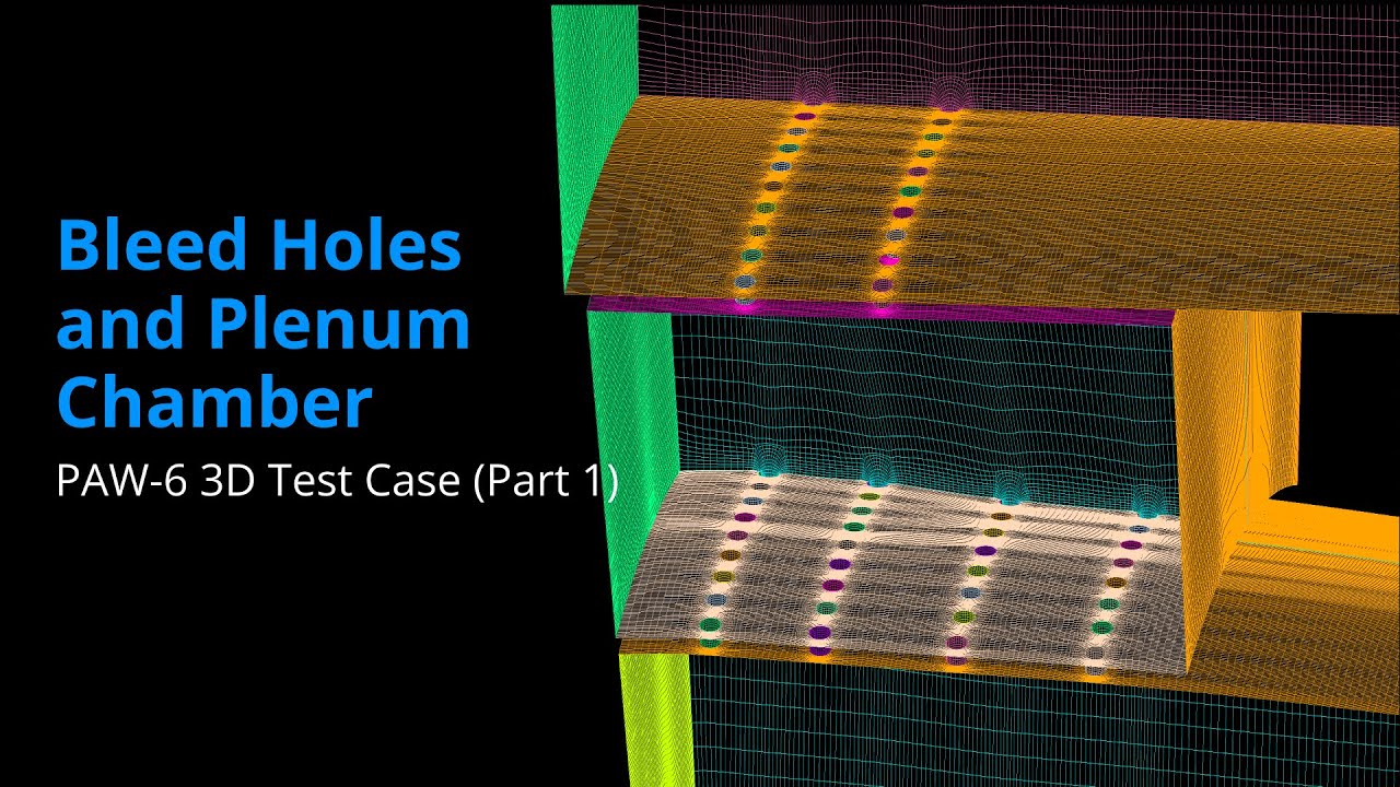3D PAW6 Inlet Test Case - Part 1 : Bleed holes and Plenum Chamber