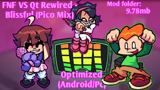 FNF VS Qt Rewired - Blissful (Pico Mix) - Psych Engine Port Optimized Gama Baja (Android/Pc)