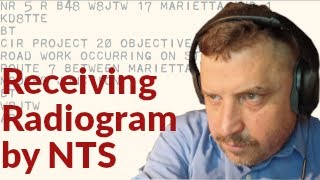 Receiving Radiograms from a National Traffic System Net: Radio KD8TTE Ep 010