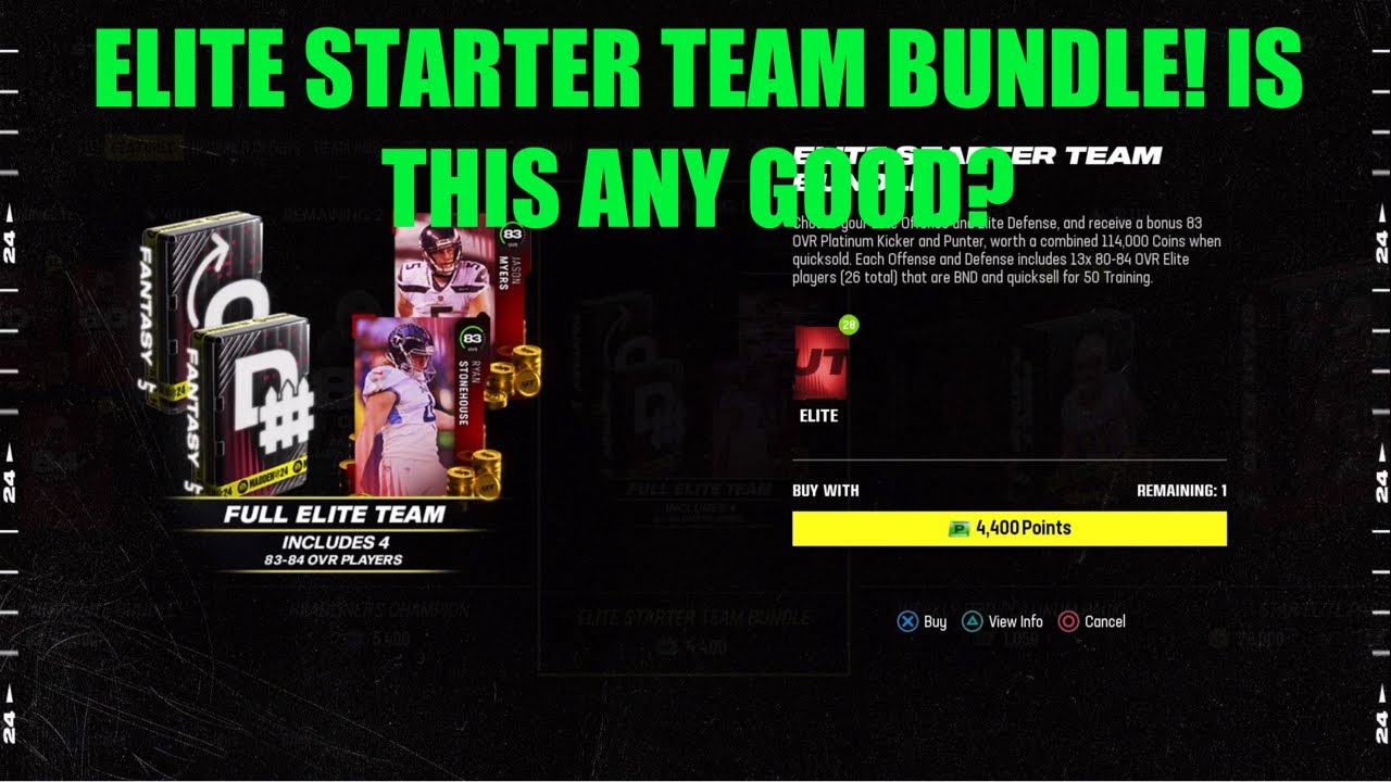 ELITE STARTER BUNDLE! ARE THESE WORTH IT?, Madden 24 Ultimate Team