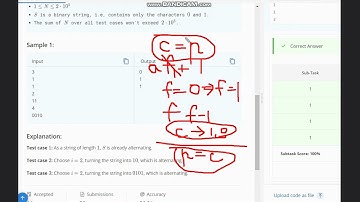 Alternating Binary String | ALBS | Codechef STARTERS 130 | Full Solution with code