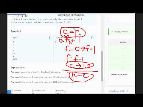 Alternating Binary String | ALBS | Codechef STARTERS 130 | Full Solution with code