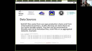 A brief introduction to the netCDF format and THREDDS data server
