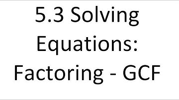 5.3 SOLVING TRIG EQS (FACTORING - G.C.F.)
