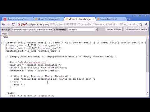 Beginner PHP Tutorial   102   Creating a Simple Contact Form Part 3 ‏