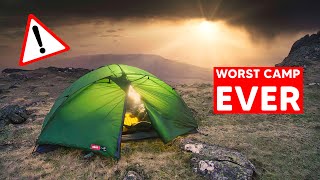 SOLO Mountain Camp in DANGEROUS Winds | I reached my LIMIT 😩