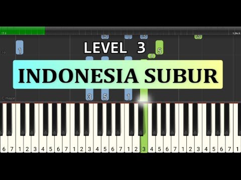 Not Piano Indonesia Subur - Lagu Wajib Nasional - Tutorial Level 3
