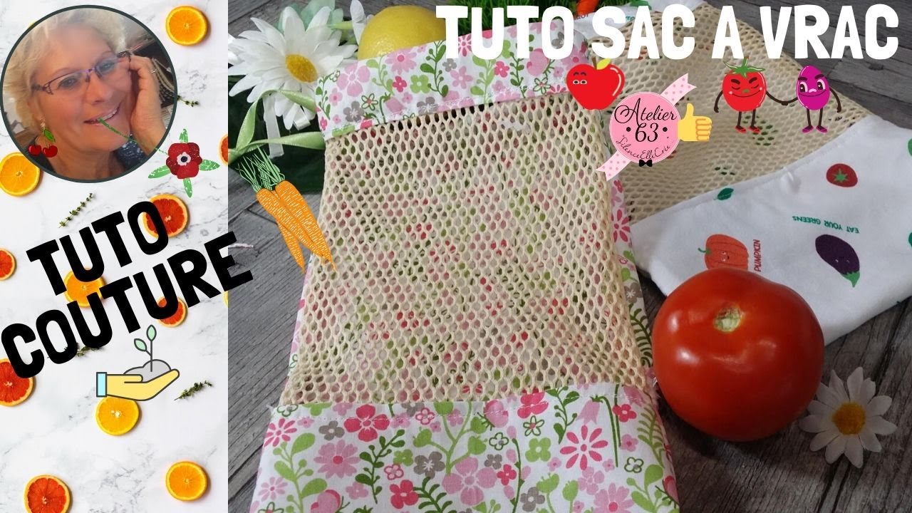 Sacs réutilisable à fruits et légumes - Tomates - Zéro déchet – Maman  couture