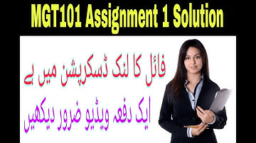 MGT101 ASSIGNMENT 1 SOLUTUON 100 % CORRECT AND VERIFIED LINK IN DISCRIPTION||VU KNOWLEDGE