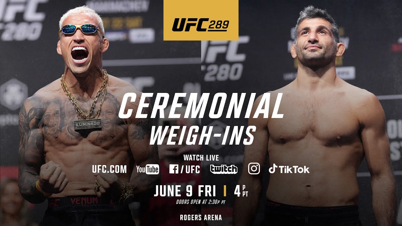 Watch UFC 289s ceremonial weigh-ins live at 8 p.m