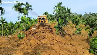 How CAT Dozer Makes Terraces On Banana's Plantation Turn Into Palm Oil Plantation Full Video
