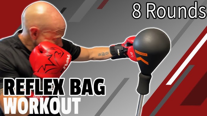 VEVOR Boxing Speed Trainer, Rapid-Reflex Boxing Reflex Bar, Training Ball  with Gloves, Solid Speed Punching Bag Free Standing, Adjustable Height for