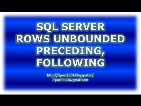 Rows Unbounded Preceding, Following In Sql Server - Youtube