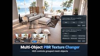 PBR Multi-Object Texture Changer with Hud