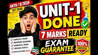 Engg Chemistry UNIT-1 DONE 🔥 Most IMP | 7 Marks Questions Guaranteed 💯 | AKTU B.Tech Chemistry