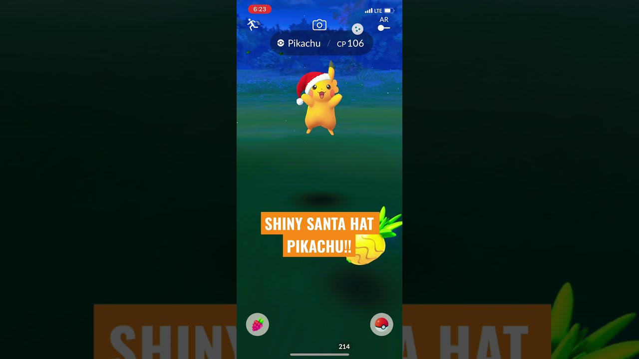 UNBELIEVABLE 3RD SHINY OF THE DAY! Shiny Santa Hat Pikachu In Pokemon Go!