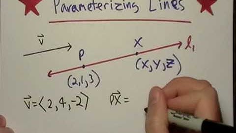 Parametric Equations of Lines in Space