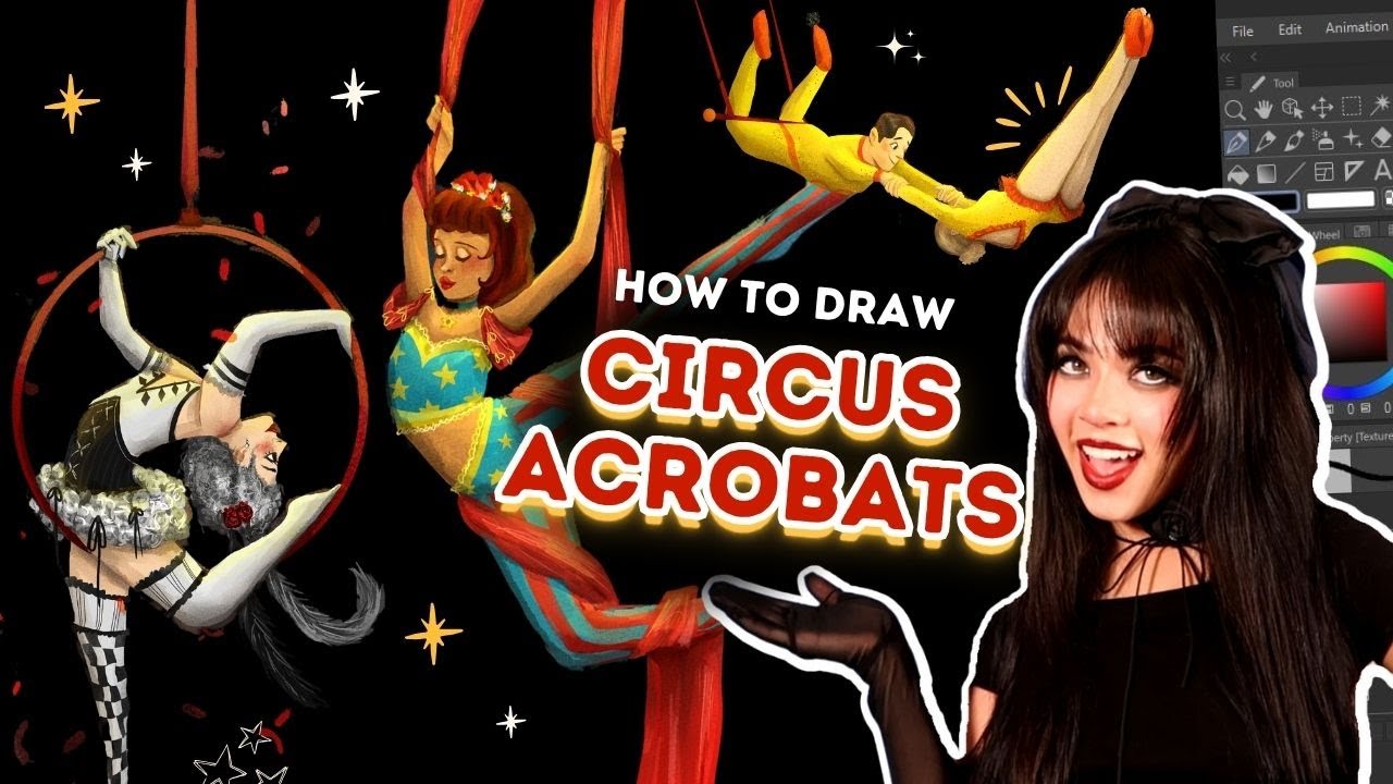 How to Draw CIRCUS ACROBATS 🩰 | Drawing tutorial - YouTube
