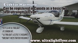 Canadian Two Seat Ultralight Aircraft Evektor Harmony Aircraft Review