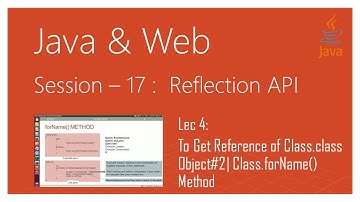 Reflection API in Java |#4| To Get Reference of Class.class Object#2| Class.forName() Method in Java