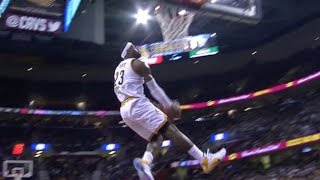 LeBron James Throws Down Reverse Dunk - Cavaliers vs Nuggets - December 29 2015 - NBA