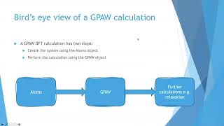 How to use open source codes to do basic DFT: GPAW