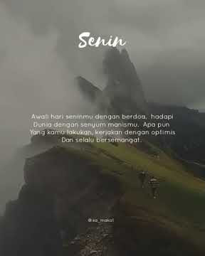 Story WA,IG kekinian // (quote) senin