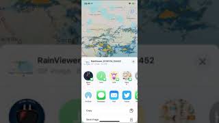 How to Export and Share Rain Radar Animation in RainViewer for iPhone screenshot 4
