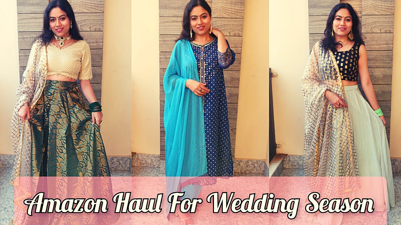 Amazon Wedding Dress Haul | Skirts,Dupatta,Kurta Sets | Amazon Haul For ...