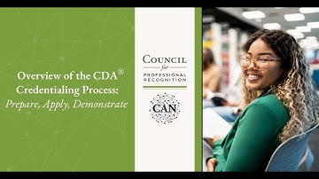 Overview of the CDA Credentialing Process: Prepare, Apply, Demonstrate