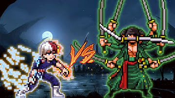 Todoroki Resprite VS Ultimate Zoro in Jump Force Mugen