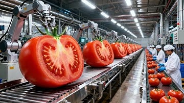 Inside the Modern Tomato Factory: From Field to Table (The Whole Process)