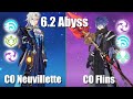Neuvillette Hyperbloom and Flins Hexerei LC | 6.2 Abyss (Genshin)