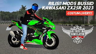 Mod bussid | Kawasaki ZX25R 2023 standard costum livery screenshot 5