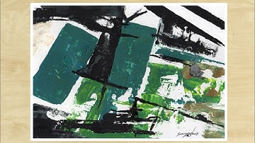 #Easy Abstract Painting 🟢# Acrylic Painting 🟡#Expressionism Art 🔵#Palette Knife Painting 🟤