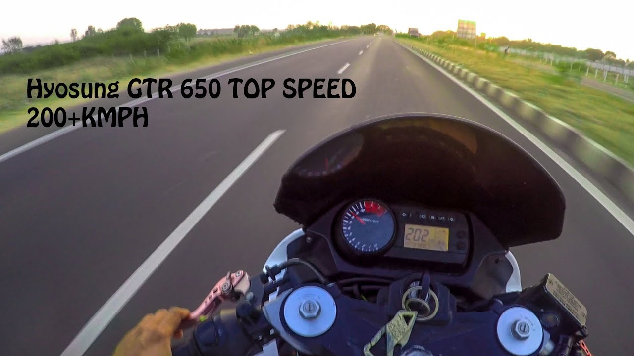 for eksempel Se insekter Massakre 🔥Hyosung Gtr650 Topspeed in India 200+KMPH🔥🔥 - YouTube