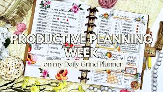Productive Planning Week! Daily Grind Planner Flip Through + Fruits & Florals Stickers
