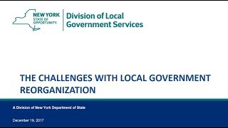 The Challenges with Local Government Reorganization