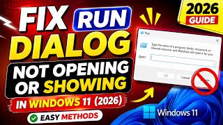 Fix Run Dialog Not Opening or Showing in Windows 11 (2026)