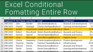 Excel Conditional Formatting Based on Another Cell