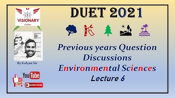DUET 2021 | M.Sc. Environmental Science | Paper Analysis | Lecture 6 #environmentalscience