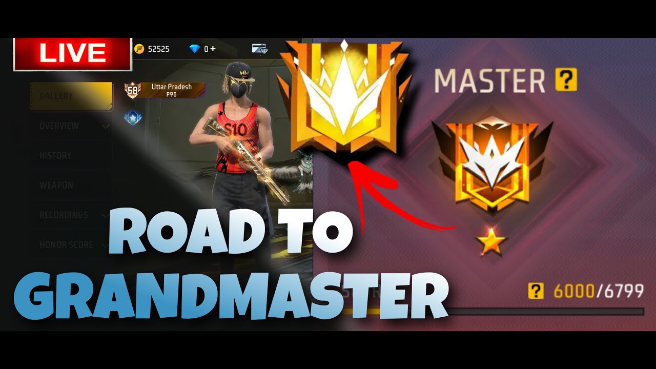 🔴ROAD TO GRANDMASTER || LIVE SOLO RANK PUSH || FREE FIRE MAX - YouTube