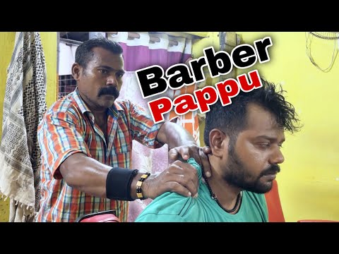 Head Massage with back tapping by Pappu barber - Old street saloon (Indian Barber)